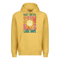 Antique Gold boat waves sun rays lake days Premium Hoodie - JahusDesignShop