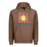 Chestnut boat waves sun rays lake days Premium Hoodie - JahusDesignShop