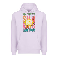Lilac boat waves sun rays lake days Premium Hoodie - JahusDesignShop