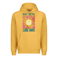 Mustard boat waves sun rays lake days Premium Hoodie - JahusDesignShop