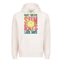 Pale Pink boat waves sun rays lake days Premium Hoodie - JahusDesignShop