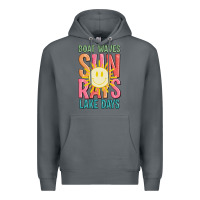 Rock boat waves sun rays lake days Premium Hoodie - JahusDesignShop