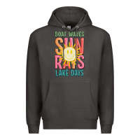 Smoke boat waves sun rays lake days Premium Hoodie - JahusDesignShop
