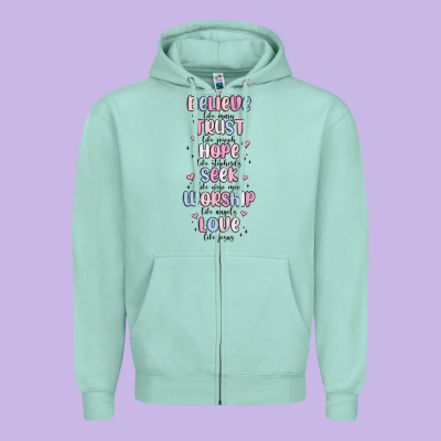 Believe Like Mary Trust Like Joseph Valentine S Da Zipper Hoodie Designed By Maliassmallbusiness