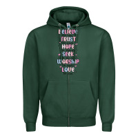 Sports Green believe like mary trust like joseph valentine s da Zipper Hoodie - MaliasSmallBusiness