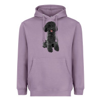 Lavender black poodles dog Heavyweight Hoodie - LillyAllenDesigns