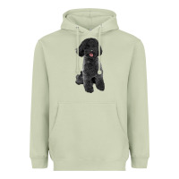 Matcha black poodles dog Heavyweight Hoodie - LillyAllenDesigns