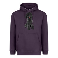 Plum black poodles dog Heavyweight Hoodie - LillyAllenDesigns