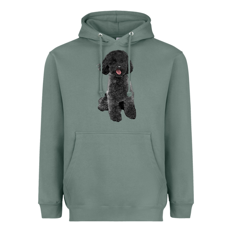 Black Poodles Dog Heavyweight Hoodie by LillyAllenDesigns | Teevron
