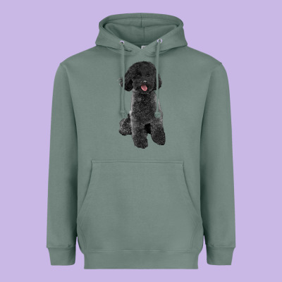 Black Poodles Dog Heavyweight Hoodie Designed By Lillyallendesigns