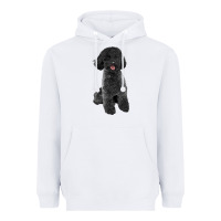 White black poodles dog Heavyweight Hoodie - LillyAllenDesigns