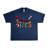 Navy oh my stars 4th of july Urban Heavy Tee - Jasminsmagicworld