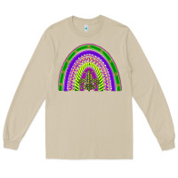 Mushroom mardi gras rainbow Long Sleeve Tee - BarkalooDesign