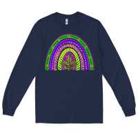 Navy mardi gras rainbow Long Sleeve Tee - BarkalooDesign