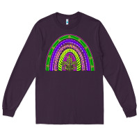 Plum mardi gras rainbow Long Sleeve Tee - BarkalooDesign