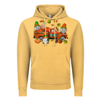 Vintage Mustard fall gnomes truck Vintage Hoodie - AdoDesignShop