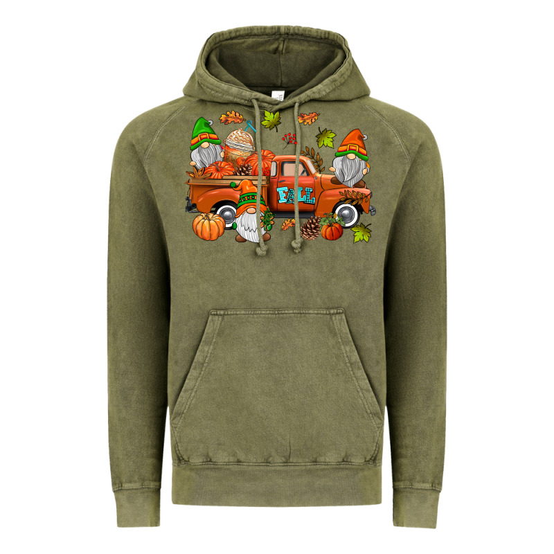 Fall Gnomes Truck Vintage Hoodie by AdoDesignShop | Teevron