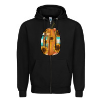 Black Serape sunflower pumpkin Zipper Hoodie - NancyCooperArtShop