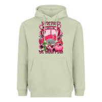 Matcha in october we wear pink halloween school bus Heavyweight Hoodie - LillyAllenDesigns