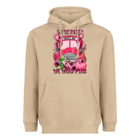 Mushroom in october we wear pink halloween school bus Heavyweight Hoodie - LillyAllenDesigns