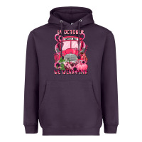 Plum in october we wear pink halloween school bus Heavyweight Hoodie - LillyAllenDesigns