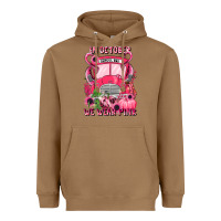 Toasted Coconut in october we wear pink halloween school bus Heavyweight Hoodie - LillyAllenDesigns