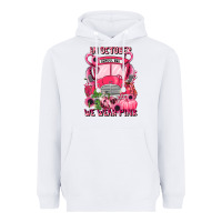 White in october we wear pink halloween school bus Heavyweight Hoodie - LillyAllenDesigns