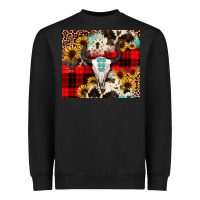 Black bullskull Sunflower Heavyweight Sweatshirt - JahusDesignShop