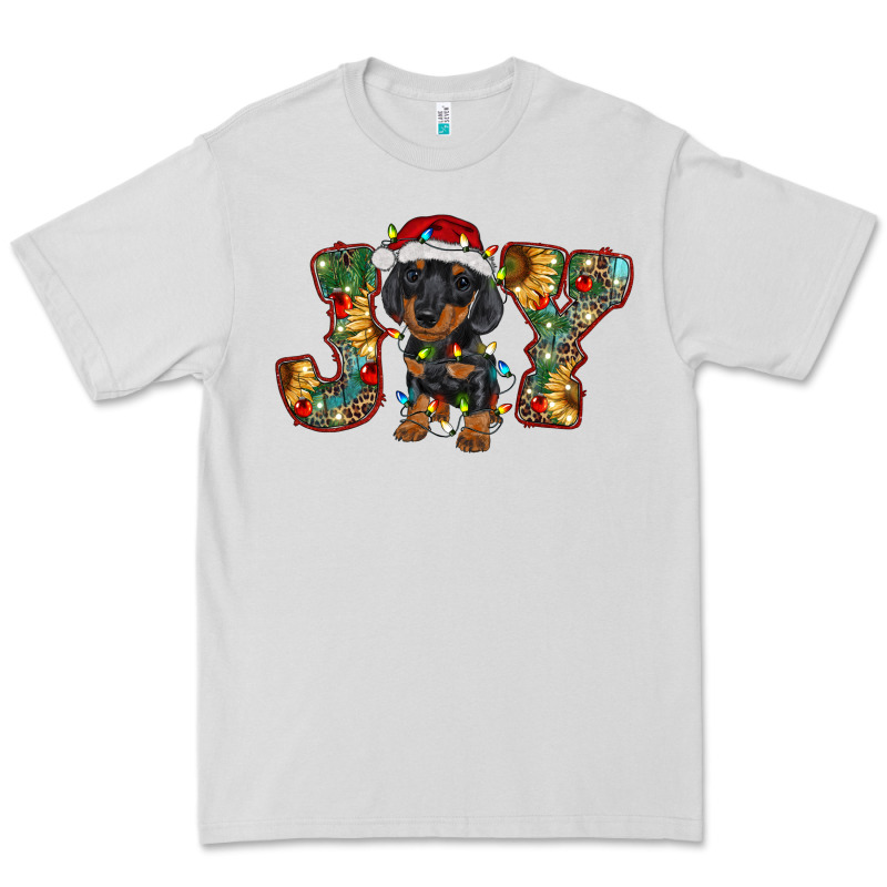 Dachshund Puppy Christmas Joy Premium Tee by BarkalooDesign | Teevron