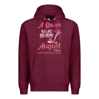 Burgundy A Queen Was Born In August 1965 Happy Birthday To Me 55 Years Old Premium Hoodie - Bettercallsaul