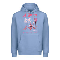 Colony Blue A Queen Was Born In August 1965 Happy Birthday To Me 55 Years Old Premium Hoodie - Bettercallsaul