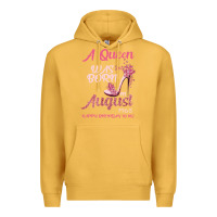 Mustard A Queen Was Born In August 1965 Happy Birthday To Me 55 Years Old Premium Hoodie - Bettercallsaul