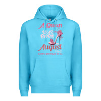 Ocean Blue A Queen Was Born In August 1965 Happy Birthday To Me 55 Years Old Premium Hoodie - Bettercallsaul