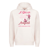 Pale Pink A Queen Was Born In August 1965 Happy Birthday To Me 55 Years Old Premium Hoodie - Bettercallsaul