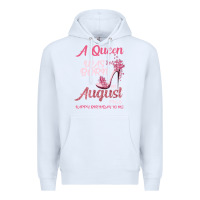 White A Queen Was Born In August 1965 Happy Birthday To Me 55 Years Old Premium Hoodie - Bettercallsaul