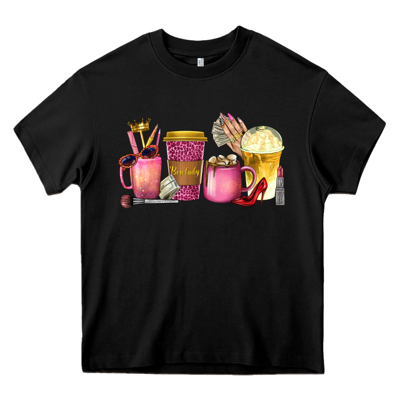 Boss Lady Coffee Cups With Money Heavy Core Tee by texasbilliewilder | Teevron