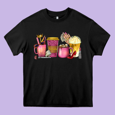 Boss Lady Coffee Cups With Money Heavy Core Tee Designed By Texasbilliewilder