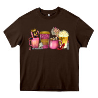 Chocolate Brown boss lady coffee cups with money Heavy Core Tee - texasbilliewilder