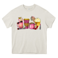 Cream boss lady coffee cups with money Heavy Core Tee - texasbilliewilder