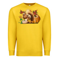 Lemon Fall Squirrel Premium Sweatshirt - LillyAllenDesigns