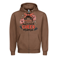 Chestnut loud&proud mama messy bun Zipper Hoodie - MaliasSmallBusiness