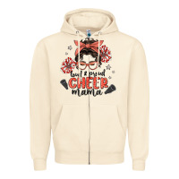 Sandshell loud&proud mama messy bun Zipper Hoodie - MaliasSmallBusiness