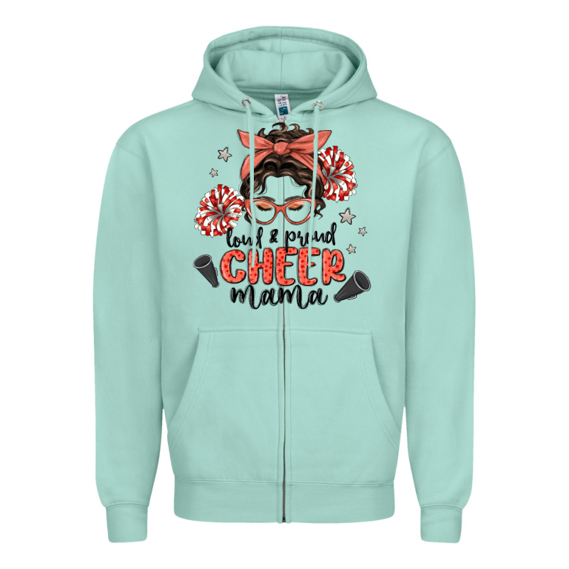 Loud&proud Mama Messy Bun Zipper Hoodie by MaliasSmallBusiness | Teevron