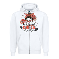 White loud&proud mama messy bun Zipper Hoodie - MaliasSmallBusiness