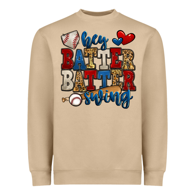 Hey Batter Batter Swing Baseball Heavyweight Sweatshirt by Jasminsmagicworld | Teevron