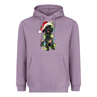 Lavender christmas black poodles dog Heavyweight Hoodie - LillyAllenDesigns