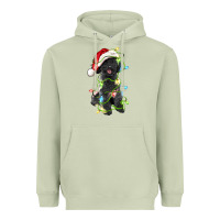 Matcha christmas black poodles dog Heavyweight Hoodie - LillyAllenDesigns