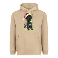 Mushroom christmas black poodles dog Heavyweight Hoodie - LillyAllenDesigns