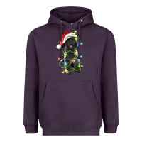 Plum christmas black poodles dog Heavyweight Hoodie - LillyAllenDesigns