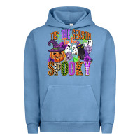 Pigment Pebble Blue tis the season to be spooky Urban Hoodie - CowGirlArtShop